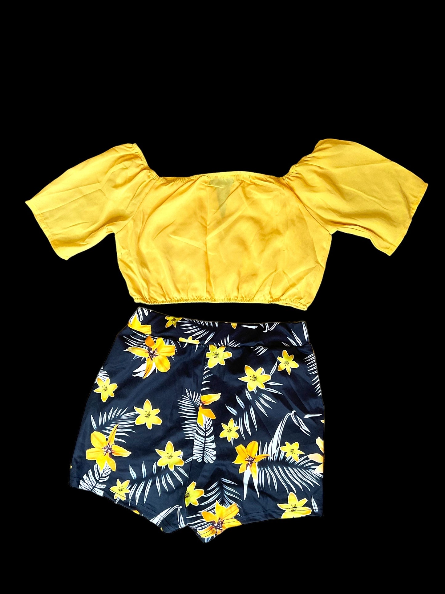 Tropical Print Shorts Set