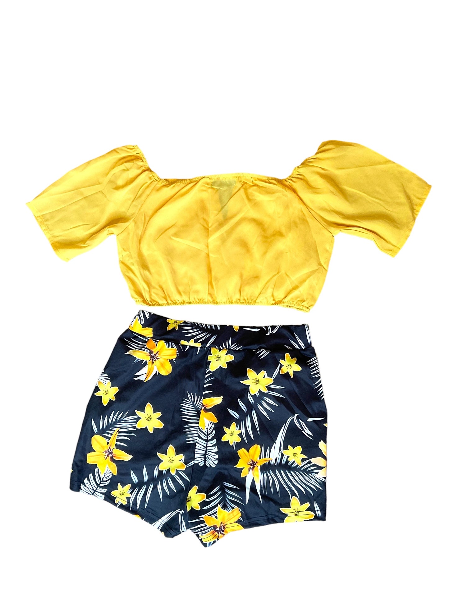 Tropical Print Shorts Set